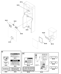 Decals Group Diagram and Parts List for 071094-01  Briggs and Stratton Generator